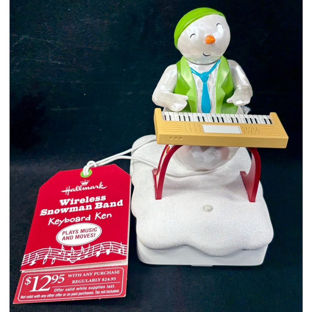 Hallmark 2010 Wireless Snowman Band KEYBOARD KEN with Tag Works Great
